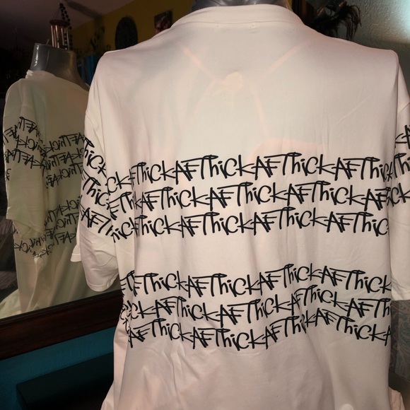 Thick AF Graffiti Tee In Ivory - Picture 3 of 3